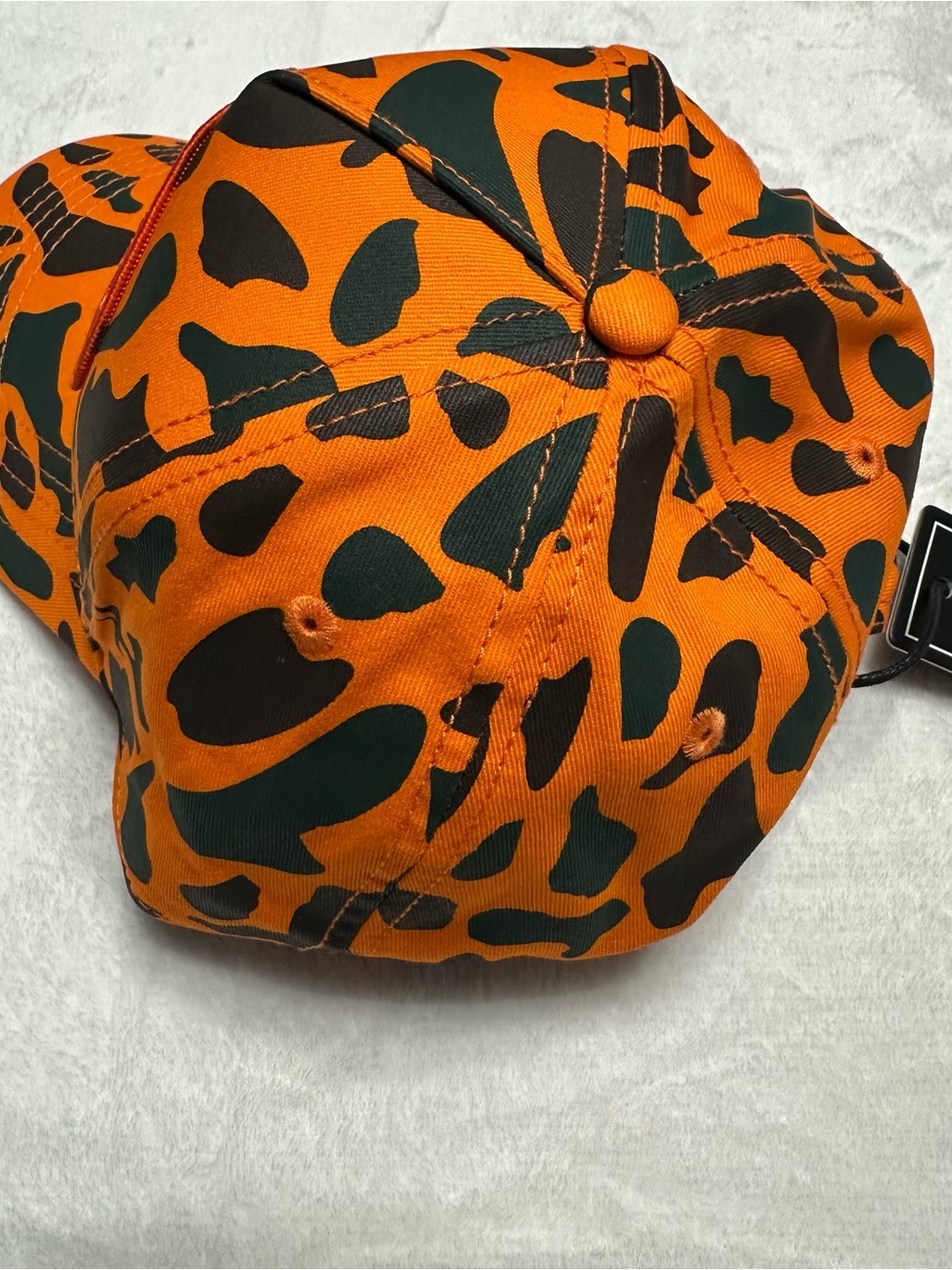 Von Dutch Orange Camo Logo Baseball Cap NWT - Picture 5 of 6